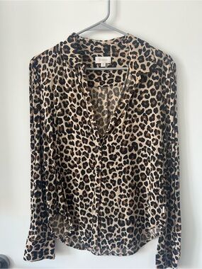 Braxton Leopard Print Button-up Blouse - Medium